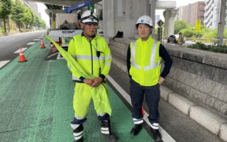 所長パトロール 県道60号東行き追越車線規制（名古屋東営業所）