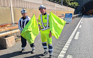 所長パトロール 東名高速道路上り線走行車線規制（静岡営業所）