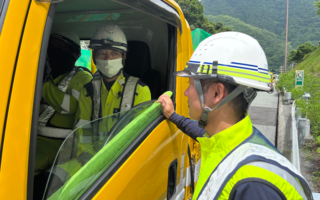 支社長パトロール 上信越自動車道下り線走行車線規制（佐久営業所）