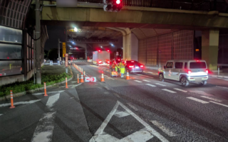 所長パトロール　交通安全対策工事（加平営業所）