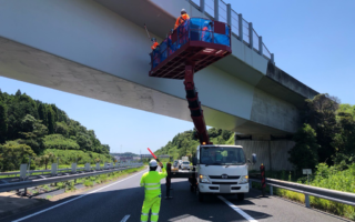 所長パトロール 館山自動車道上り線走行車線規制（千葉営業所）