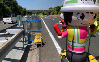 所長パトロール 館山自動車道上り線追越車線規制（千葉営業所）