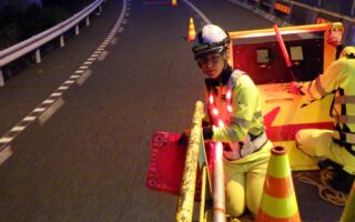 役員パトロール 首都圏中央連絡自動車道外回りランプ規制（厚木営業所）