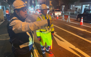 支社長パトロール 国道２０号車線規制（吉祥寺営業所）