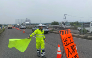 設置パトロール 国道41号線下り線右車線規制（名古屋西営業所）