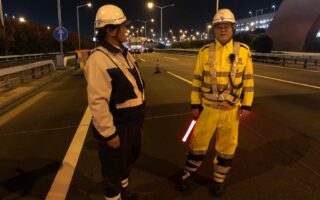 安全課パトロール 湾岸線西行き左VF規制（埼玉営業所）