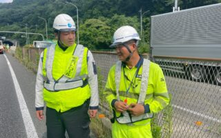設置パトロール 国道19号線下り線右車線規制（多治見営業所）