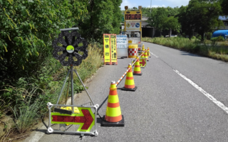 営業所パトロール 県道24号上り線車線規制（市原営業所）