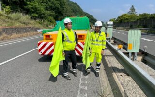 所長パトロール 中央自動車道下り線追越車線規制（松本営業所）
