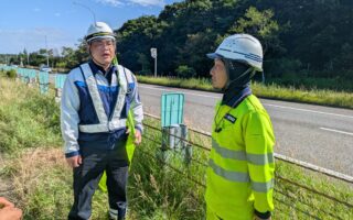 支社長パトロール 道央道上下線追越車線規制（江別営業所）