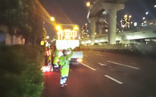 所長パトロール　 国３５７号西行き走行車線規制（葛西営業所）