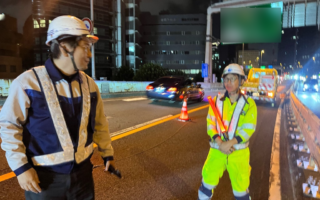 所長パトロール 首都高速道路外回り右A規制（葛西営業所）