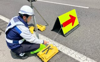 所長パトロール 上信越道下り線走行車線規制（長野営業所）
