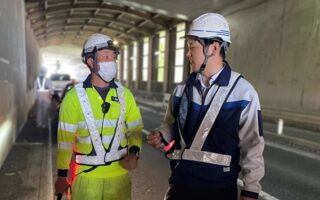 所長パトロール 市道5-1044号片側交互通行規制（長野営業所）