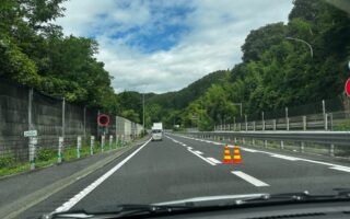 営業所パトロール 中央自動車下り線追越車線規制（飯田営業所）