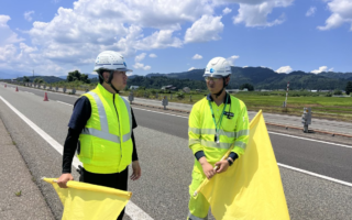 所長パトロール 関越自動車道上り線走行車線規制（高崎営業所）
