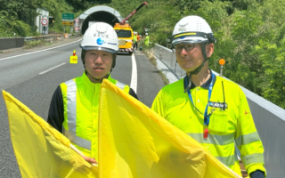 支社長パトロール 関越自動車道下り線追越車線規制（高崎営業所）