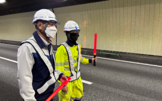 所長パトロール 上信越自動車道下り線走行車線規制（佐久営業所）