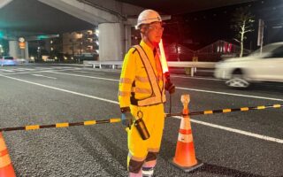 設置パトロール 国道14号下り線左2車線規制（千葉営業所）