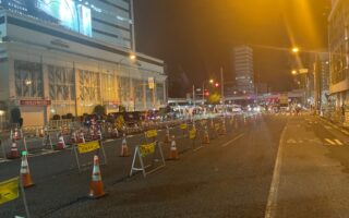 所長パトロール 国道15号線下り線左2車線規制（吉祥寺営業所）