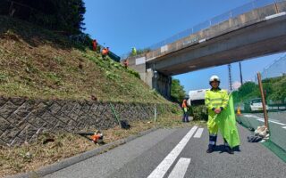 所長パトロール 中央自動車道下り線走行車線規制（松本営業所）