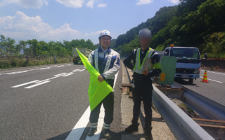 所長パトロール 中央自動車道上下線中車線規制（松本営業所）