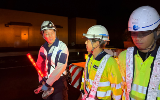 設置パトロール 長野自動車道上り線追越車線規制（松本営業所）