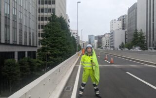 設置パトロール 首都高速道路上野線下り線左A規制（港北営業所）