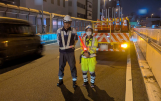 所長パトロール 首都高4号新宿線上り線車線規制（加平営業所）