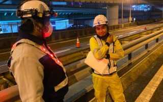 所長パトロール 名古屋第二環状道路上下線追越車線規制(名古屋西営業所)