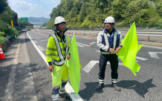 安全パトロール 中央自動車道下り線走行車線規制（多治見営業所）