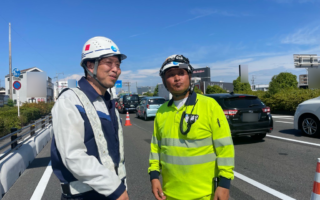 営業所パトロール 国道21号下り線走行車線規制（岐阜営業所）
