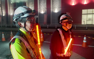 設置パトロール 国道17号上り線走行車線規制（所沢営業所）