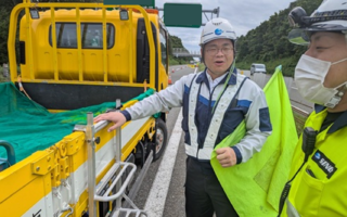 支社長パトロール 道央自動車道（南路線）上り線追越車線規制（江別営業所）