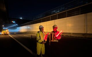 安全課パトロール 東京外環自動車道外回り走行車線規制（葛西営業所）