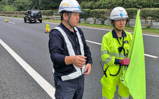 所長パトロール 東関東道下り線走行車線規制（千葉営業所）