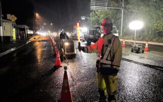 安全パトロール 国道18号線幅員減少規制（佐久営業所）