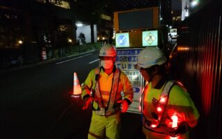 所長パトロール 国道246下り線車線規制（加平営業所）