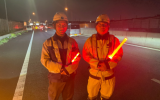 安全パトロール 京葉道下り線走行車線規制（千葉営業所）