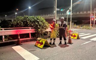 設置パトロール 県道72号線片側交互通行規制（千葉営業所）