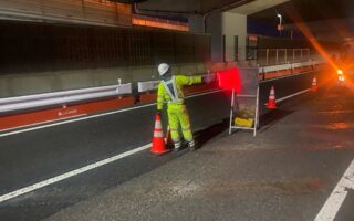 設置パトロール 国道302号線内回り左車線規制（名古屋西営業所）