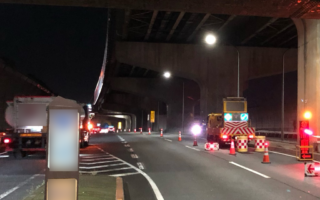 安全パトロール 国道298号外回り追越車線規制（埼玉営業所）