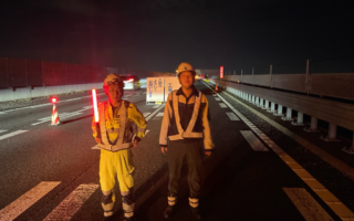 安全パトロール 東北道上下線左2車線規制（埼玉営業所）