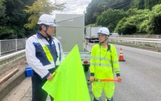 営業所パトロール 国道19号線上り線車線規制（多治見営業所）