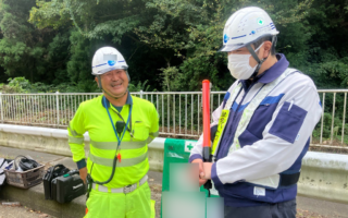 安全パトロール 国道19号線上り線車線規制（多治見営業所）