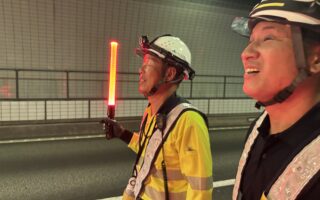 設置パトロール 圏央道外回り追越車線規制（所沢営業所）