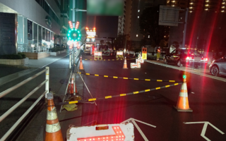 営業所パトロール 国道17号下り線片側交互通行規制（所沢営業所）