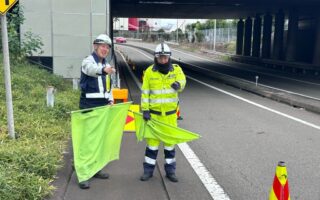 設置パトロール 関越自動車道下り線ランプ規制（所沢営業所）