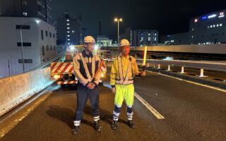 設置パトロール 首都高横羽線上り線車線規制（港北営業所）