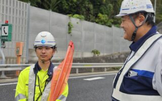 所長パトロール 阪神高速道路上り線追越車線規制（神戸西営業所）